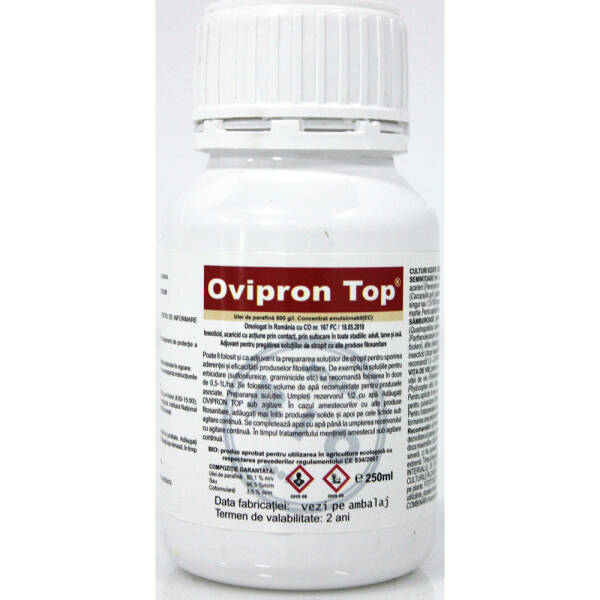 Ovipron Top 250 ml – Ulei Horticol pentru Afide, Păduchi Țestoși și Ouă de Acarieni la Pomi și Viță-de-Vie