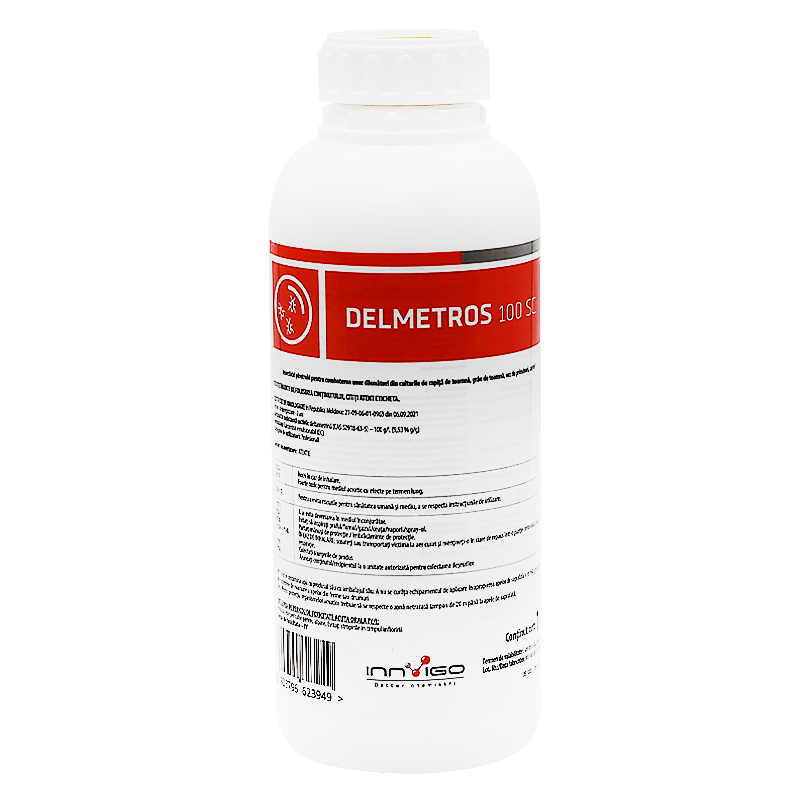 Delmetros 1L  – Insecticid cu Deltamethrin pentru combaterea dăunătorilor la cereale, porumb, rapiță și legume