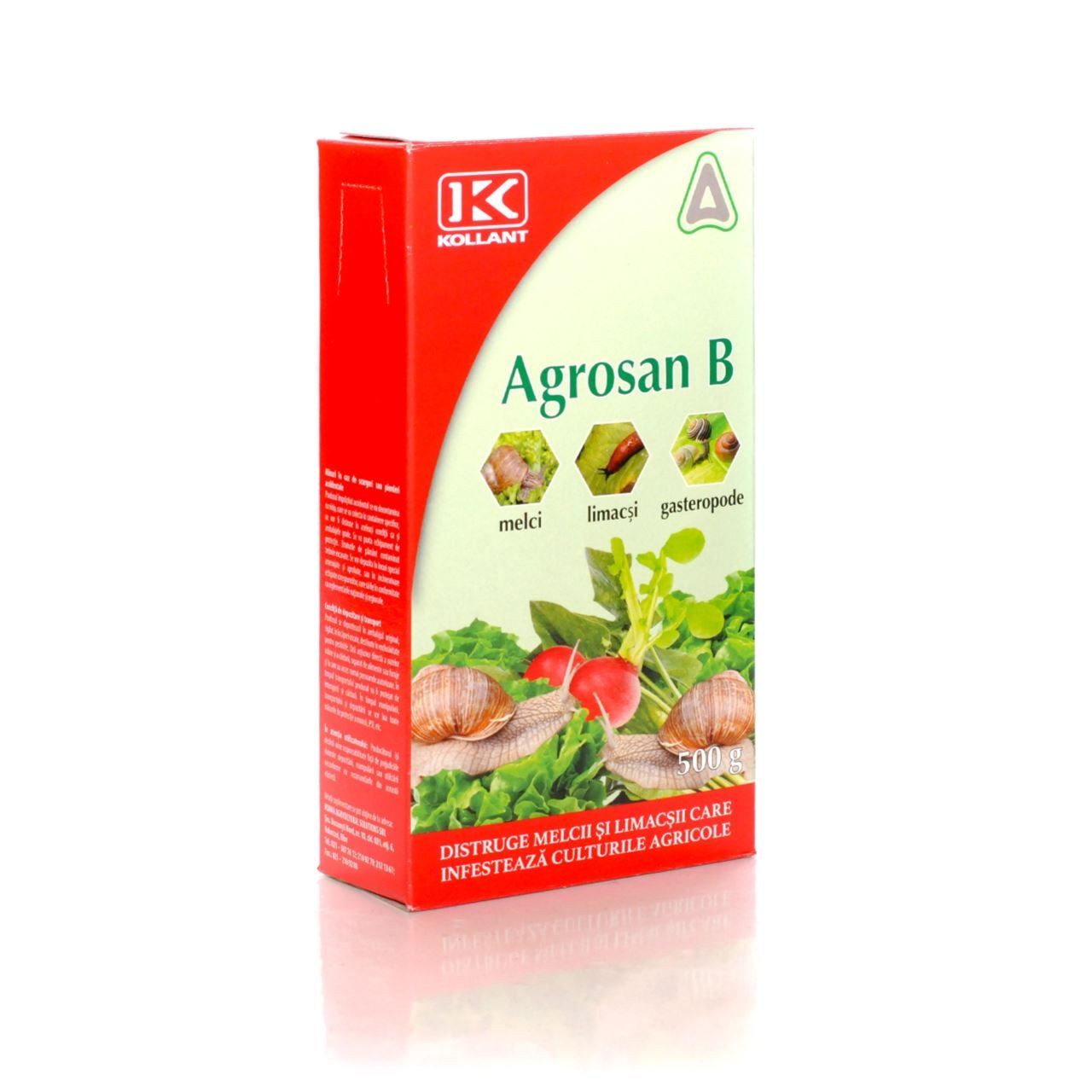 Agrosan B 500 g – moluscocid pentru combaterea melcilor în grădină și culturi agricole