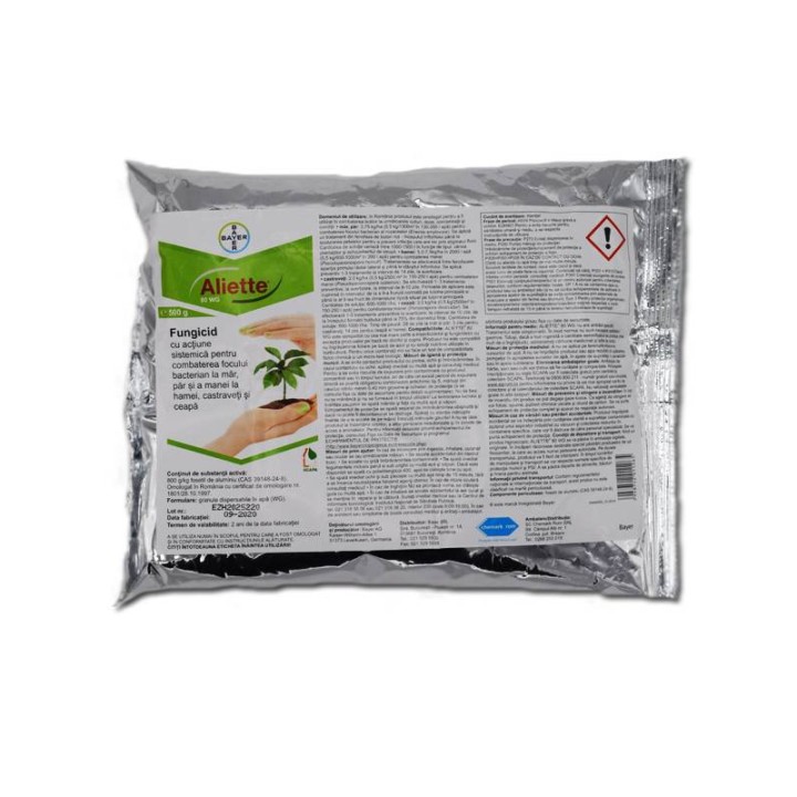 Aliette 80 WG 500 g – fungicid sistemic cu Fosetil-Al pentru combaterea manei la viță-de-vie, castraveți și ceapă