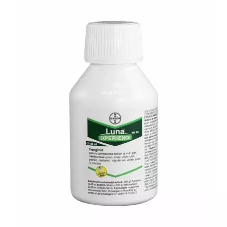 Luna Experience 400 SC 100 ml – Fungicid sistemic Bayer pentru combaterea făinării și putregaiului cenușiu la vița-de-vie și pomi fructiferi