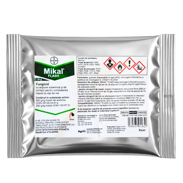 Mikal Flash 300 g – Fungicid Bayer pentru combaterea manei la vița-de-vie (Plasmopara viticola)