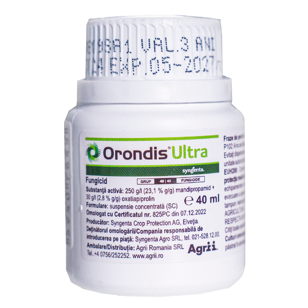 Orondis Ultra 40 ml – Fungicid sistemic Syngenta pentru combaterea manei la tomate, castraveți și cartof