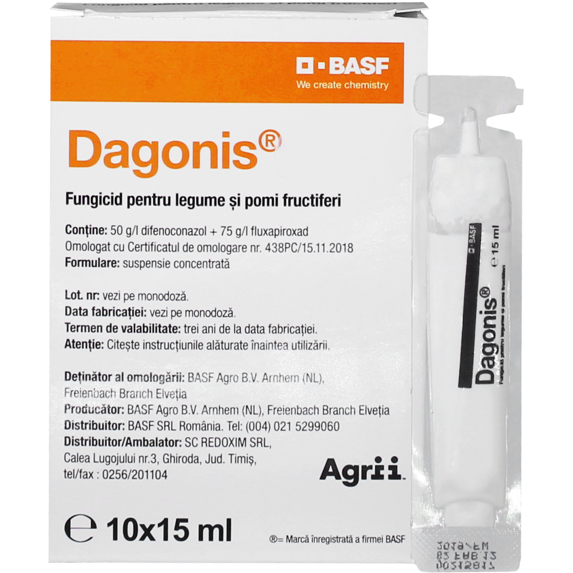 Dagonis 15 ml – Fungicid sistemic BASF pentru făinare și alternarioză la legume și plante horticole