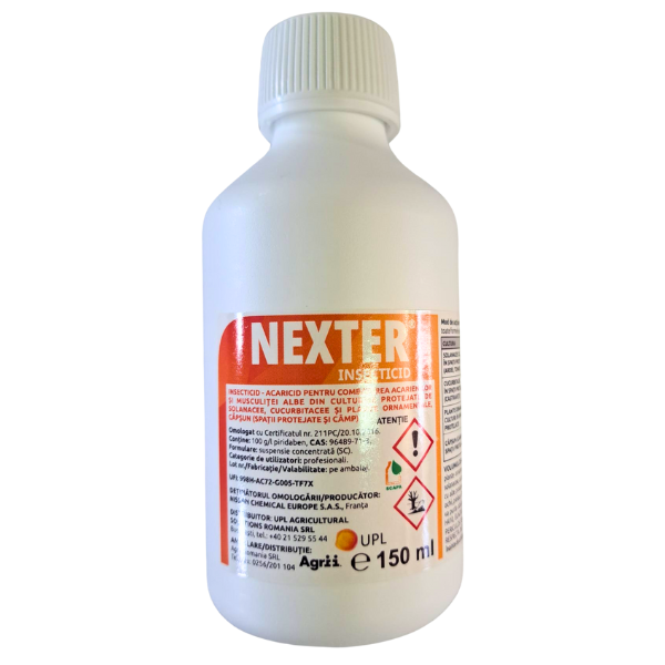Nexter 150 ml – Acaricid cu Pyridaben pentru combaterea acarienilor la pomi fructiferi, viță-de-vie și legume