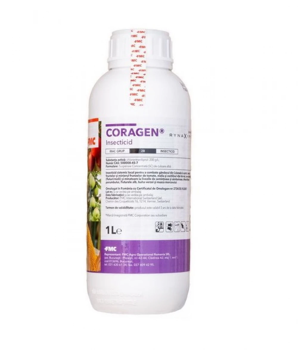 Coragen 1L – Insecticid profesional cu Chlorantraniliprole pentru combaterea omizilor la porumb, legume, pomi fructiferi și viță-de-vie