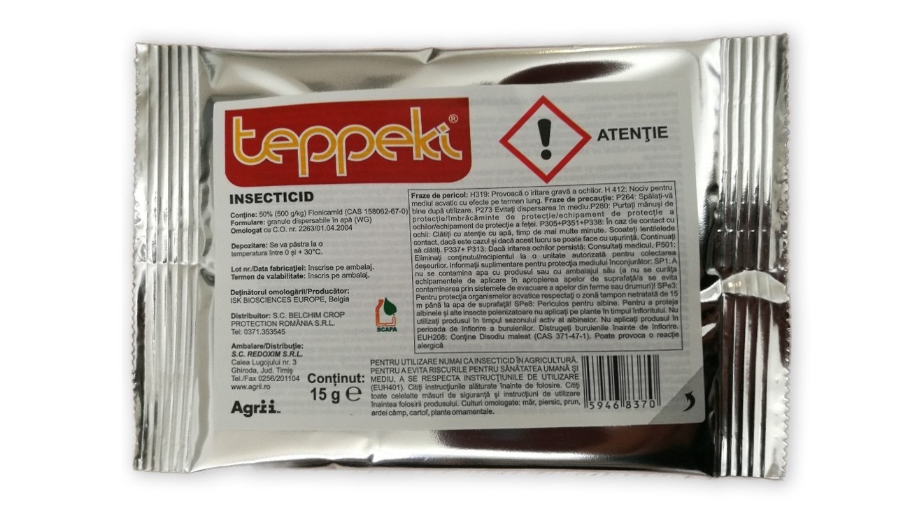 Teppeki 15 g – Insecticid Sistemic pentru Afide la Cartof, Legume și Pomi Fructiferi